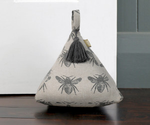 Charcoal Honey Bee Door Stop