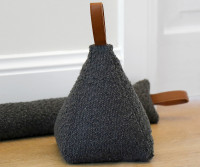 Charcoal Boucle Doorstop