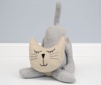 Lulu the Cat Grey Doorstop