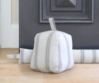 Fenton Charcoal Stripe Door Stop