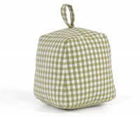 Green Gingham Door Stopper