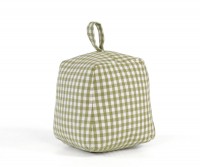 Green Gingham Door Stopper