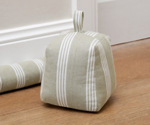 Merivale Sage Green Stripe Door Stop
