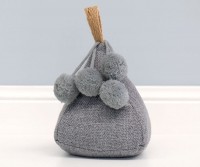 Giordano Grey Pom Pom Doorstop