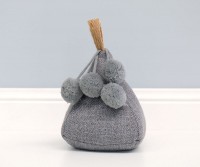 Giordano Grey Pom Pom Doorstop