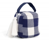 Kingscliff Navy Gingham Door Stop