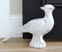 Kensington White Pheasant Door Stop I