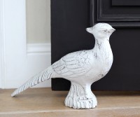 Kensington White Pheasant Door Stop I