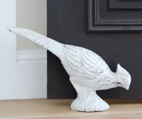 Kensington White Pheasant Door Stop II