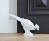 Kensington White Pheasant Door Stop II