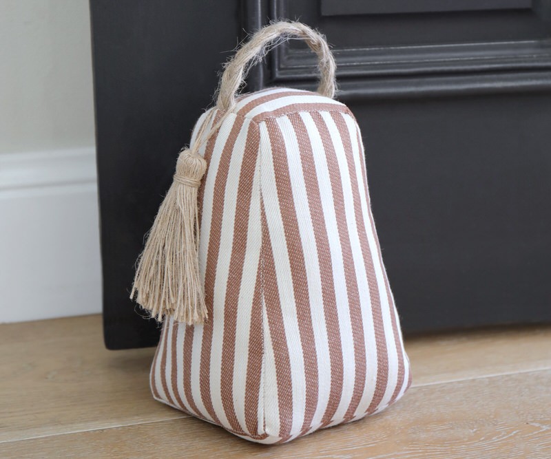 Longbeach Tan Stripe Door Stop