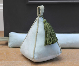 Mariana Sky Blue Velvet Door Stop