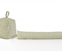 Green Gingham Door Stopper