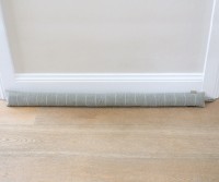 Taupe Harris Pinstripe Door Snake - Slim