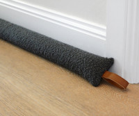 Charcoal Boucle Draft Stopper - 90cm