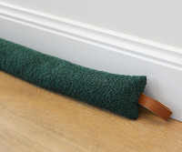 Forest Green Boucle Draft Stopper - 90cm