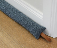 Steel Blue Boucle Draft Stopper - 90cm