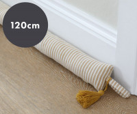 120cm Mustard Abby Stripe Long Draftstopper -  Slim