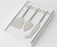 Set 3 Silver Dragonfly Cheese Knives