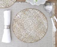 Eden Round Seagrass Placemat Whitewash