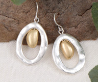 Alaia Silver Oval Earrings