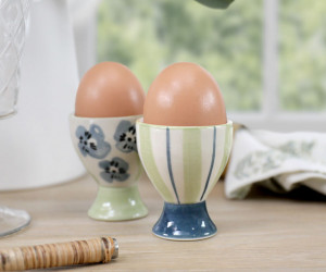 Isobel Green Stripe Egg Cup