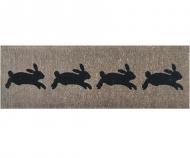 Leaping Rabbits Long Doormat