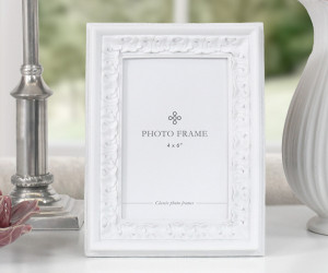 Fontaine White Photo Frame 4x6