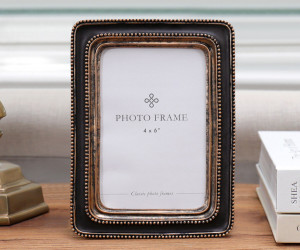 Pembroke Beaded Photo Frame Black 4x6