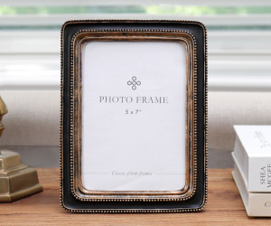 Pembroke Beaded Photo Frame Black 5x7
