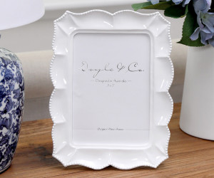Mariana Scalloped White Photo Frame - 5x7