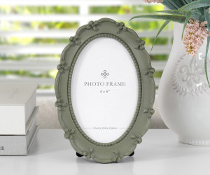 Ophelia Green Oval Photo Frame 4x6
