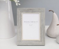 Orlando Grey Ribbed Photo Frame - 4x6 inch