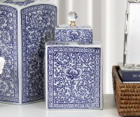 Sandringham Crystal Square Ginger Jar - Short
