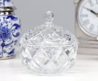 Clarity Diamond Glass Jar - Trinket Box