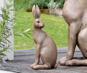 Small Harold the Hare Sculpture - Brown