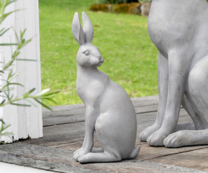 Small Harold the Hare Sculpture - Grey