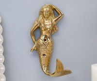 Brass Mermaid Wall Hook