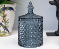 New Orleans Blue Diamond Trinket Jar - Large