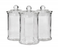 Set 3 Medium Ashby Glass Jars