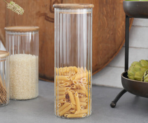 Tall Eleanor Fluted Glass Storage Jar