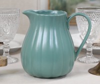 Bayleaf Scalloped Green Jug