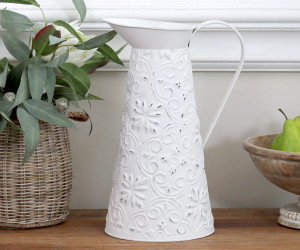 Tall Sonata Embossed Vintage Jug