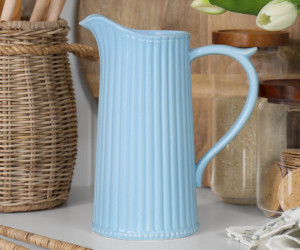 Madison Ribbed Cornflower Blue Jug