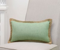 Kinglake Green Cushion with Jute Edging - Lumbar
