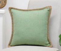 Kinglake Green Cushion with Jute Edging