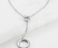 Eternity Silver Circles Necklace