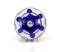 Sandford Blue & White Ceramic Drawer Knob