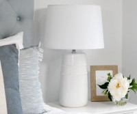 Como Beaded White Lamp + Shade