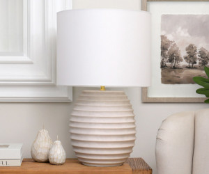 Corvo Textured Cream Table Lamp